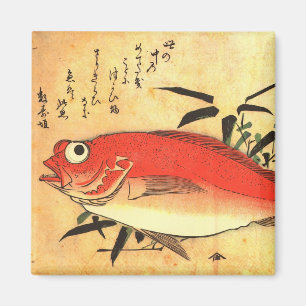 Aimant Akodai - Hiroshige's Colorful Japanese Fish Print