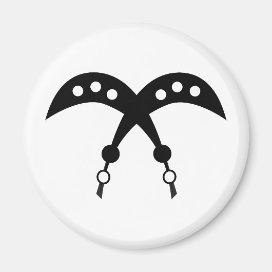 Aimant AKOFENA | Symbole Adinkra du courage et de la vail (Devant)