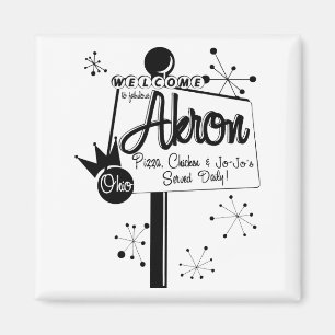Aimant Akron Jojo et poulet
