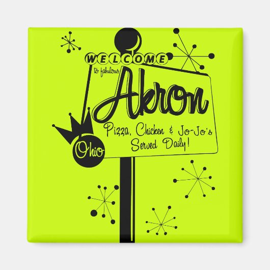 Aimant Akron Jojo et poulet (Devant)