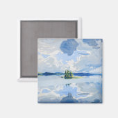 Aimant Akseli Gallen-Kallela - Nuages au-dessus d'un lac (Recto/Verso)