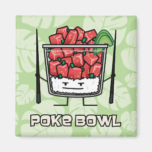 Aimant Aku de baguettes de salade de poisson cru d'Hawaï