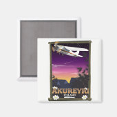 Aimant Akureyri Islande affiche voyage (Recto/Verso)