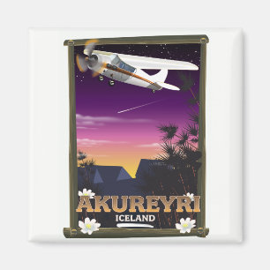 Aimant Akureyri Islande affiche voyage