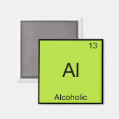 Aimant Al - Élément de Chimie Symbolique Amusant (Recto/Verso)