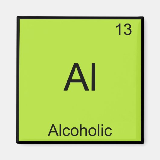 Aimant Al - Élément de Chimie Symbolique Amusant (Devant)