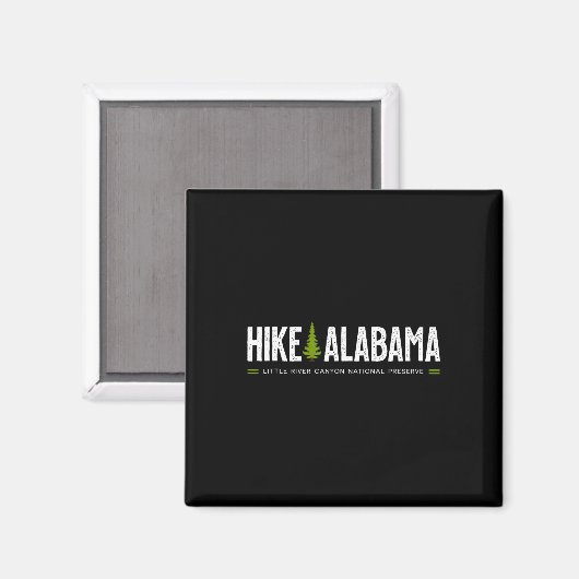 Aimant Alabama Hike Little River Canyon Tree Retro Graphi (Recto/Verso)