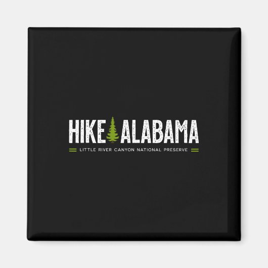 Aimant Alabama Hike Little River Canyon Tree Retro Graphi (Devant)