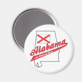 Aimant Alabama - Le coeur de Dixie (Recto/Verso)