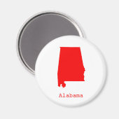 Aimant Alabama minimal États-Unis (Recto/Verso)