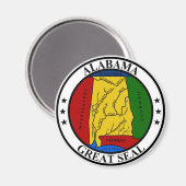 Aimant Alabama sceau américain drapeau symbole rep (Recto/Verso)