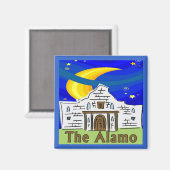 Aimant Alamo de nuit étoilée (Recto/Verso)