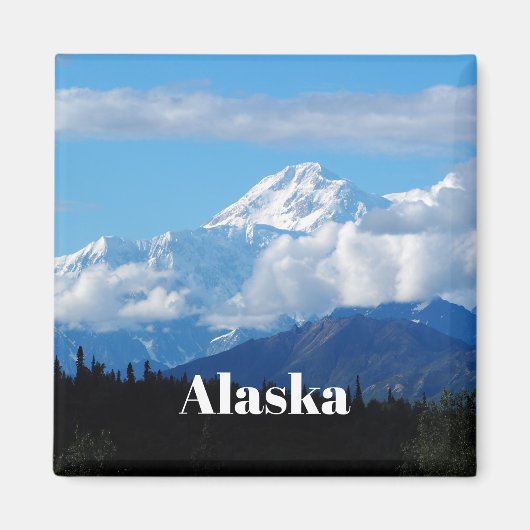 Aimant Alaska Denali Mountain Landscape Photo (Devant)