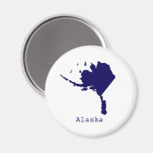 Aimant Alaska minimal États-Unis (Recto/Verso)