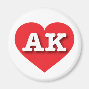 Aimant Alaska Red Heart - J'aime AK