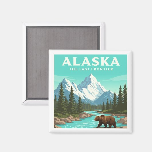 Aimant Alaska vintage (Recto/Verso)