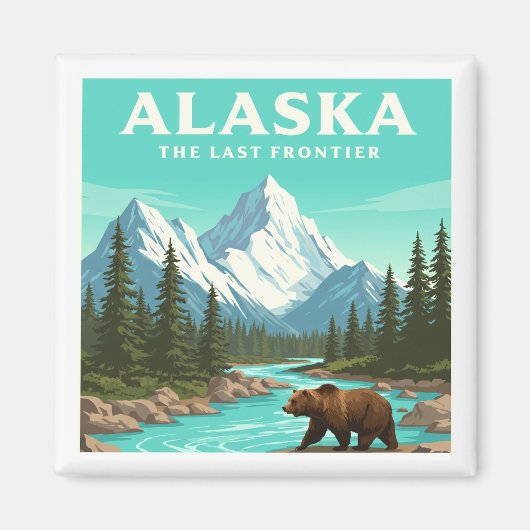 Aimant Alaska vintage (Devant)