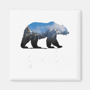 Aimant Alaskien Ours Grizzly Alaska State Souven