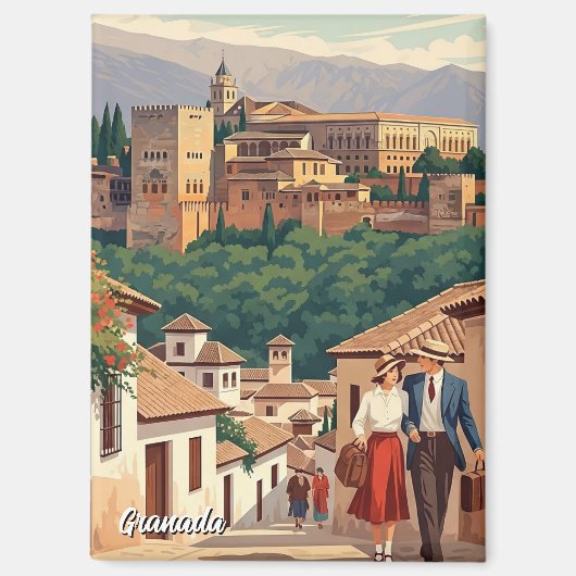 Aimant Albaicin Grenade Espagne Voyage (Recto)