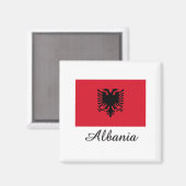 Aimant Albanie - Drapeau (Recto/Verso)