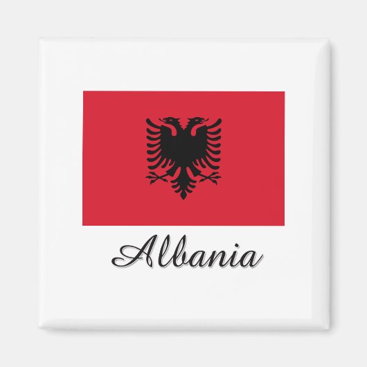 Aimant Albanie - Drapeau (Devant)