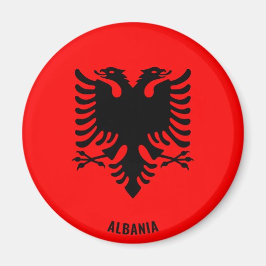 Aimant Albanie Drapeau charmant patriotique (Devant)