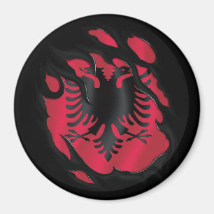 Aimant Albanie Drapeau déchiré