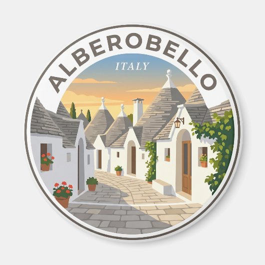 Aimant Alberobello Italie (Devant)