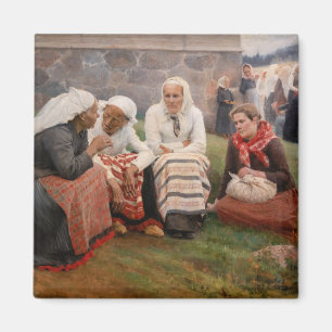 Aimant Albert Edelfeel - Femmes à l'extérieur de l'église