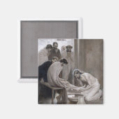 Aimant Albert Edelfeel - Jésus Laver les pieds des discip (Recto/Verso)