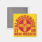 Aimant Albuquerque, Nouveau-Mexique (Recto/Verso)