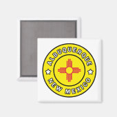 Aimant Albuquerque Nouveau-Mexique (Recto/Verso)