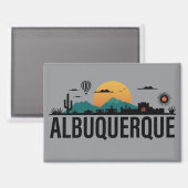 Aimant Albuquerque Nouveau-Mexique (Recto/Verso)