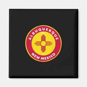 Aimant Albuquerque Nouveau-Mexique Nm Zia Drapeau Fierté