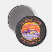 Aimant Alcatraz Island San Francisco Cercle en détresse (Recto/Verso)