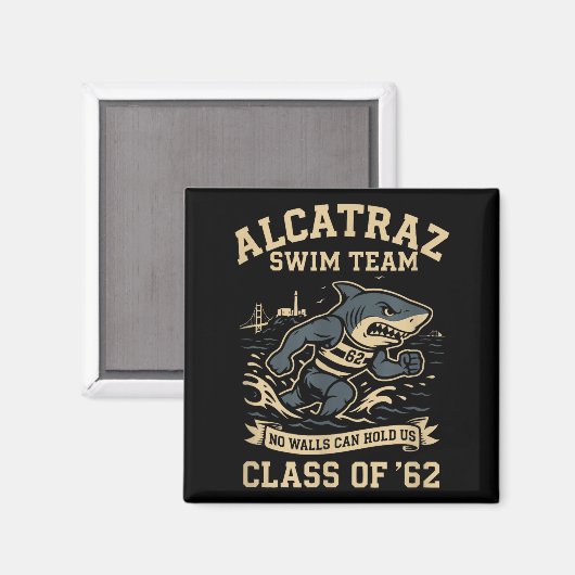 Aimant Alcatraz Penitentiary Swim Team  (Recto/Verso)