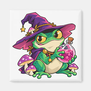 Aimant Alchimiste sans licence Grenouille Magicien Carré