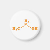 Aimant Alcool Éthanol Formule chimique moléculaire (Devant)