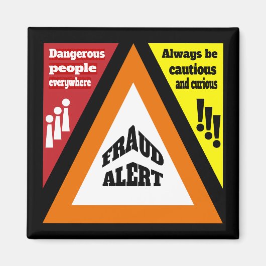 Aimant Alerte de fraude (Devant)