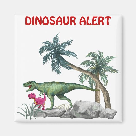 Aimant Alerte Dinosaur (Devant)