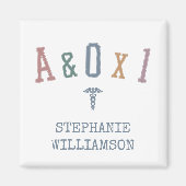 Aimant Alerte et orientation à la personne A&OX1 Infirmiè (Devant)