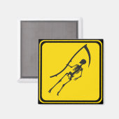 Aimant Alerte : Skeleton devant ! (Recto/Verso)