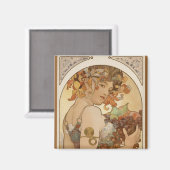 Aimant Alfons Mucha - Fruits (Recto/Verso)
