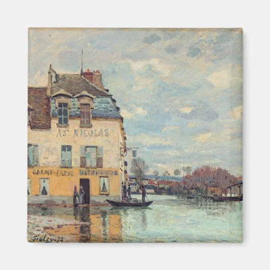 Aimant Alfred Sisley - Inondation à Port-Marly 1872 (Devant)