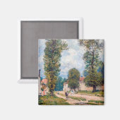 Aimant Alfred Sisley - La route de Versailles (Recto/Verso)