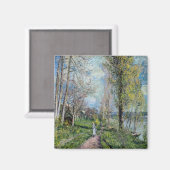 Aimant Alfred Sisley - Les bords de Seine à By (Recto/Verso)