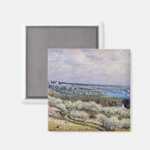 Aimant Alfred Sisley - Terrasse à Saint-Germain, Printemp (Recto/Verso)