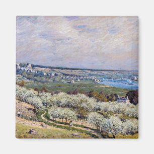 Aimant Alfred Sisley - Terrasse à Saint-Germain, Printemp