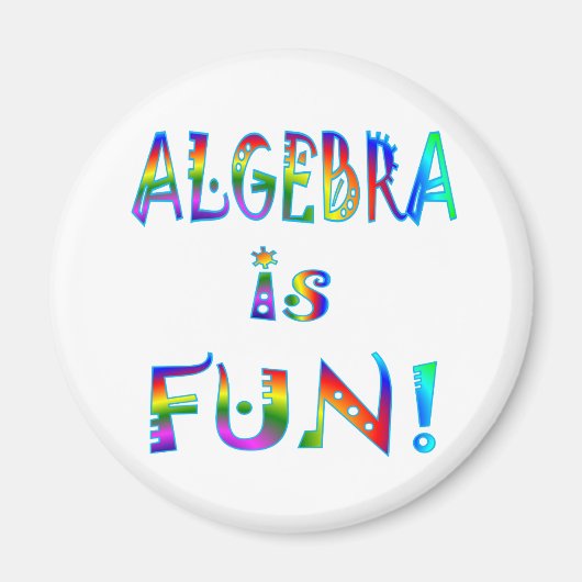 Aimant Algebra est amusant (Devant)