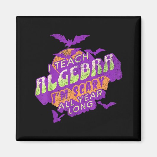 Aimant Algebra Teacher Halloween Soky Ghost Math Mathemat (Devant)